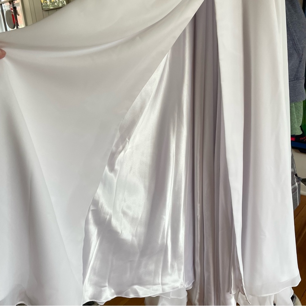 Strapless Wedding Dress Evening Formal Gown Holiday Party Prom Bridal Bride - Picture 8 of 13